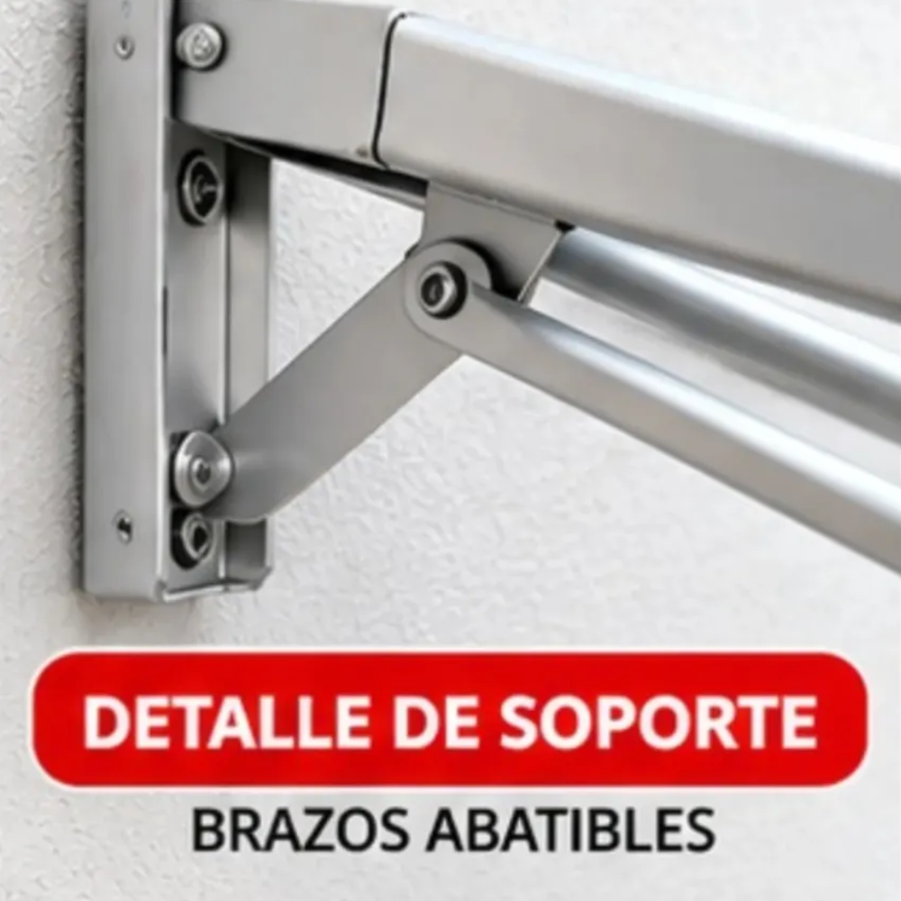 Tendal abatible de alumino conectarack 75 cm x 55 cm 4 varillas