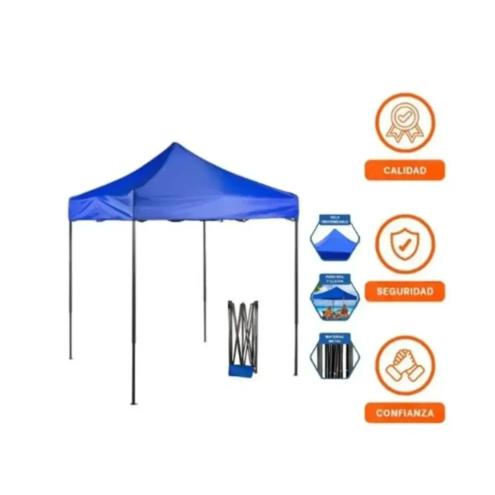 Toldo Plegable 3x3 Protección UPF 50+ Azul