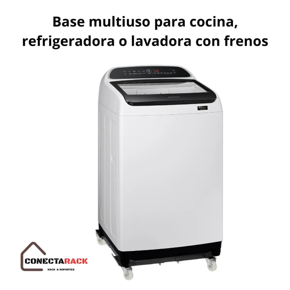 Base ajustable con ruedas para lavadora & cocina 50 hasta 80 ruedas GRIS
