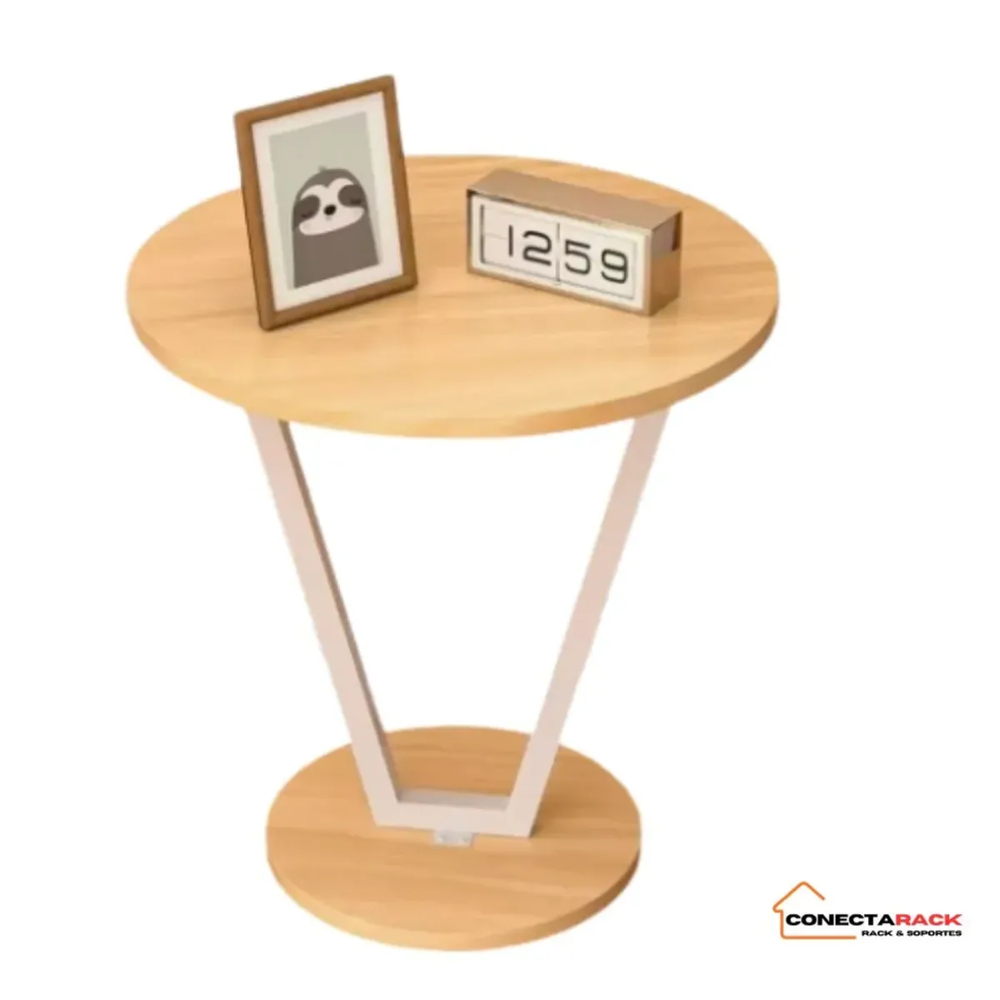 Mesa CIRCULAR Multifuncional de Melamine Sukea Madera Y Metal MADERA