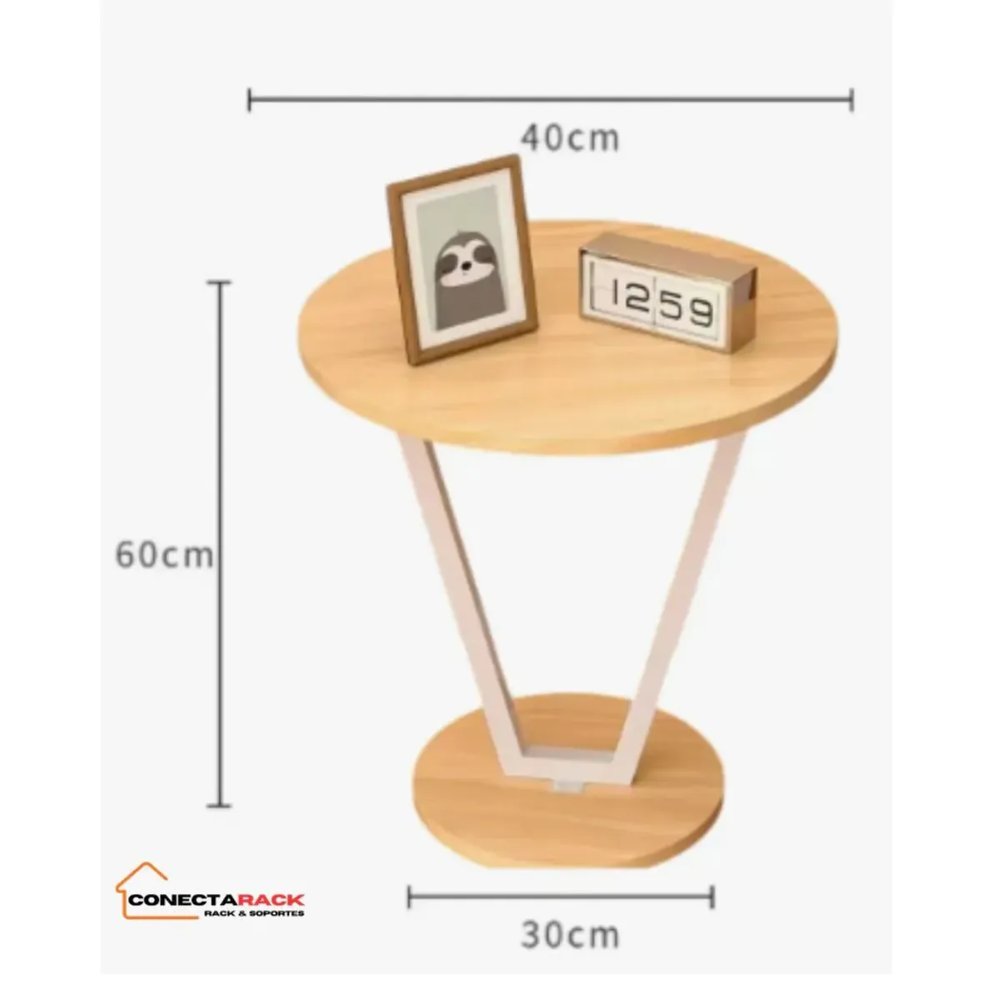 Mesa CIRCULAR Multifuncional de Melamine Sukea Madera Y Metal MADERA