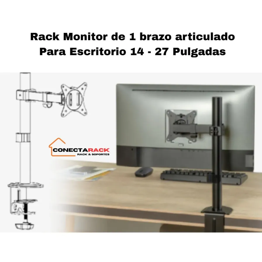 Soporte De Escritorio Para Monitor De Brazo 15 -27 Pulgadas
