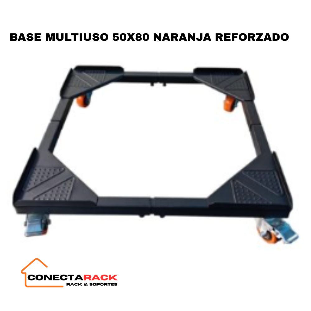 Base ajustable con ruedas para lavadora & cocina 50 hasta 80 ruedas Naranja