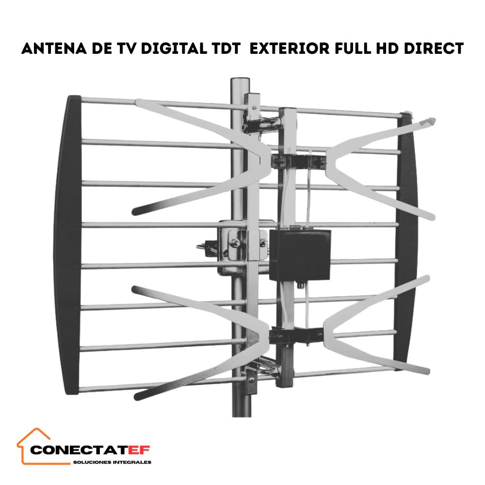 Antena De Tv Digital Tdt Exterior Full HD Direct conectatef mas cable coaxial10m