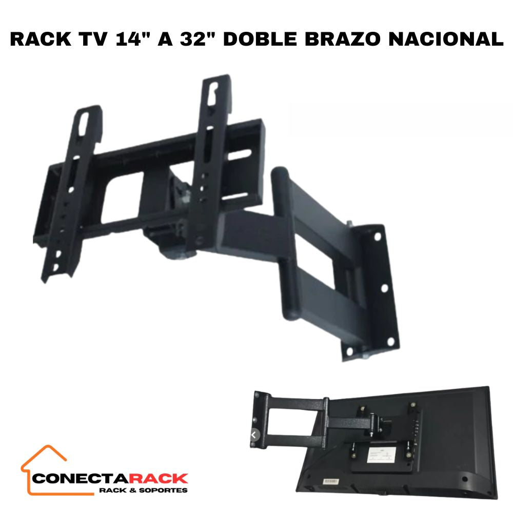 RACK TV 14" A 43 DOBLE BRAZO NACIONAL