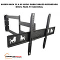 Super Soporte Para Tv (rack Móvil Brazo Largo 43 - 85  Pulgadas) Negro