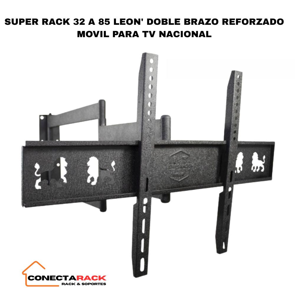 Super Soporte Para Tv (rack Móvil Brazo Largo 43 - 85  Pulgadas) Negro