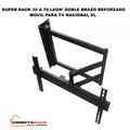 SUPER RACK 32 A 75 LEON' DOBLE BRAZO REFORZADO MOVIL PARA TV NACIONAL XL