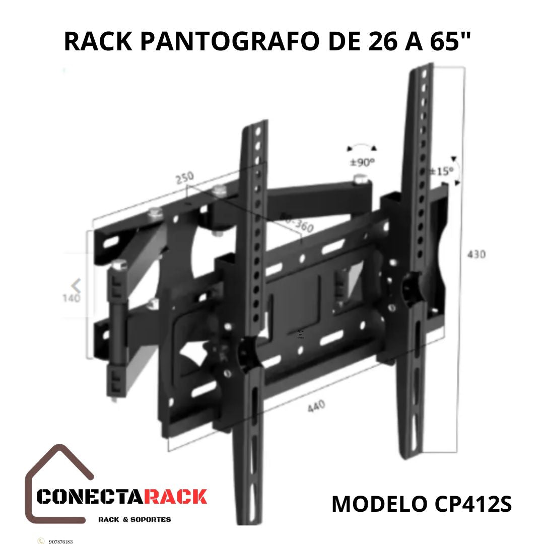 Rack para TV Led 26-65″ Doble Brazo CP412.