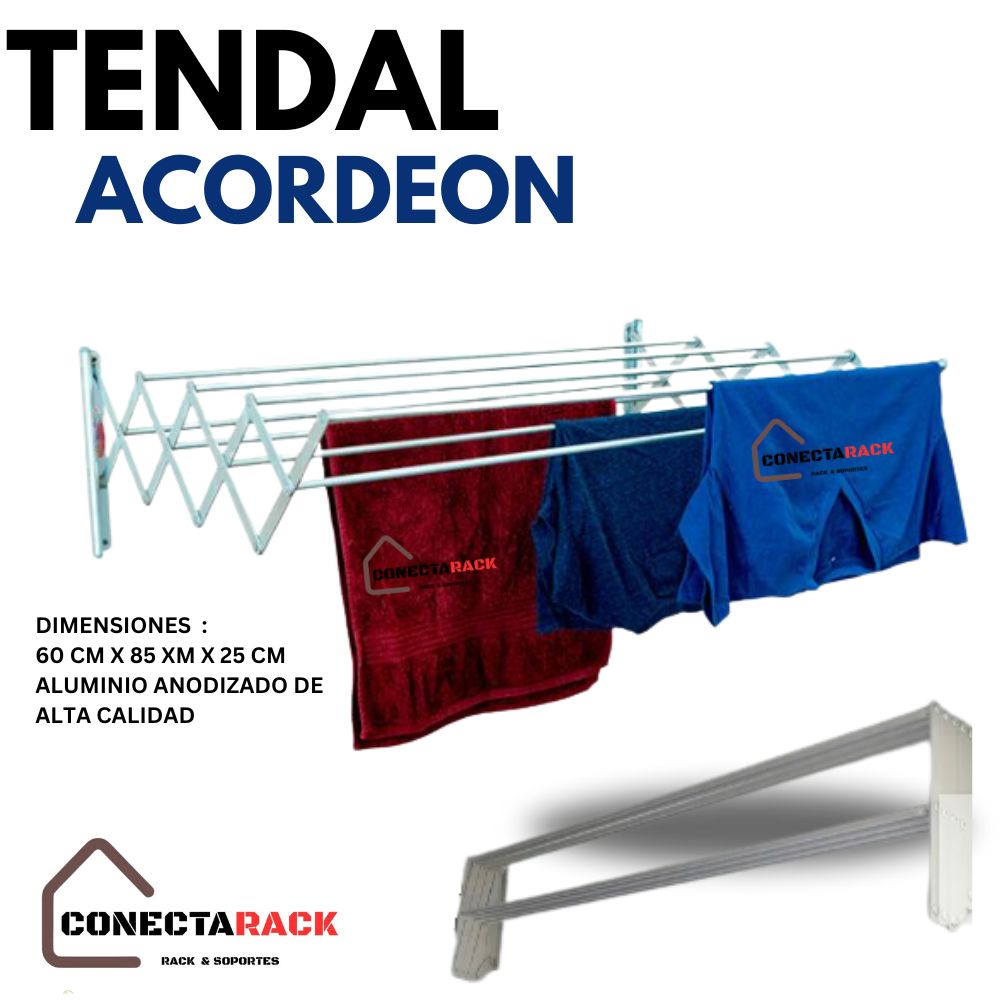 Tendedero Plegable ACORDEON de 100 x 74 x 25 cm