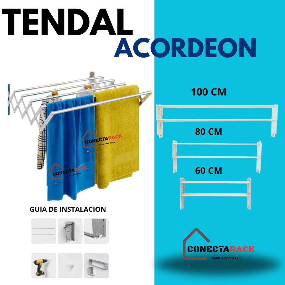 Tendedero Plegable ACORDEON de 100 x 74 x 25 cm