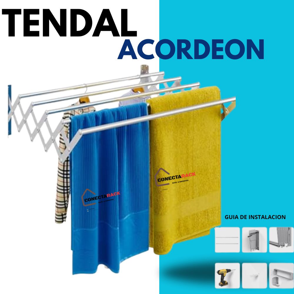 Tendedero Plegable ACORDEON de 100 x 74 x 25 cm